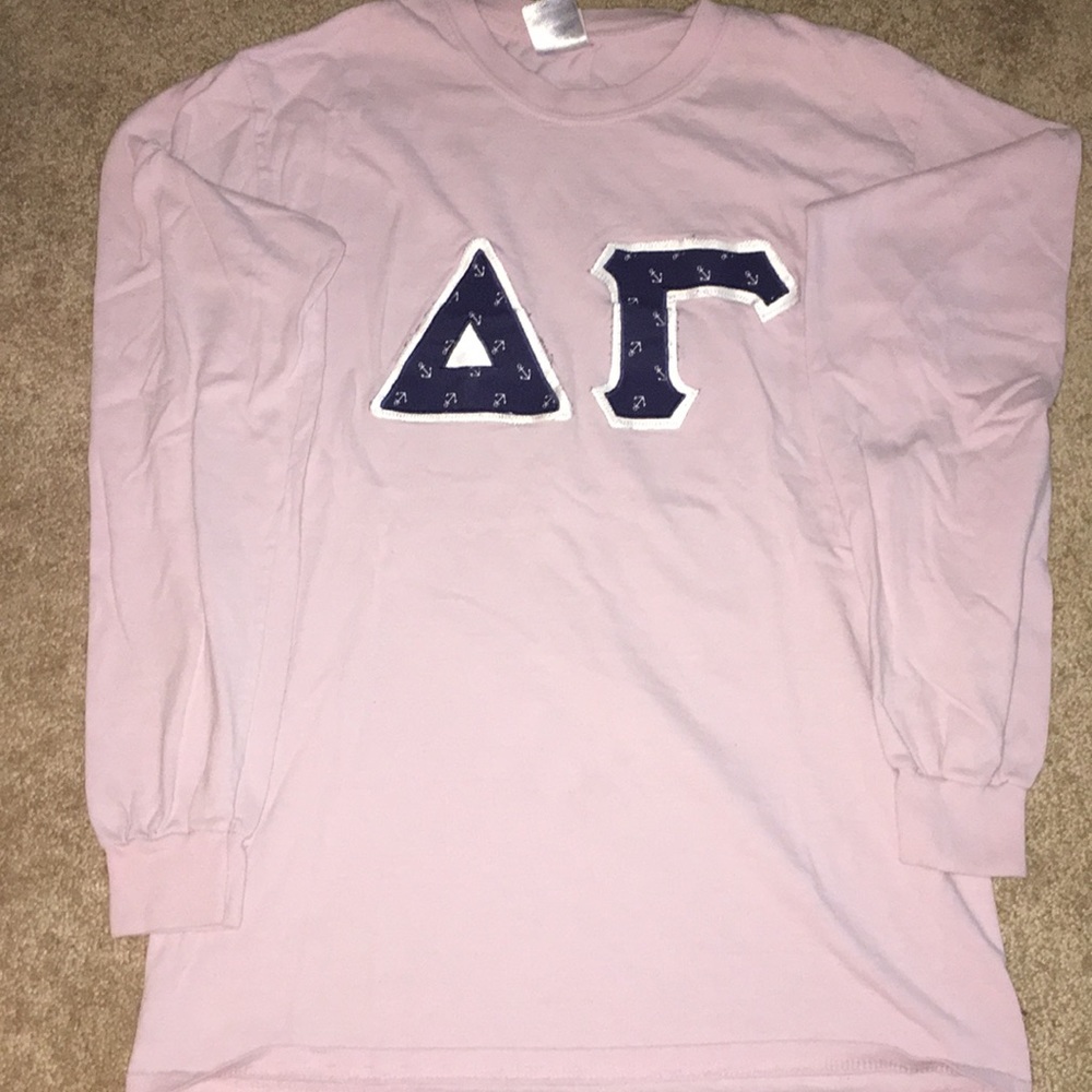 DELTA GAMMA DG stitch letter long sleeve